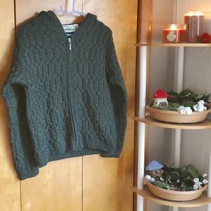 Irish zipped hooded sweater